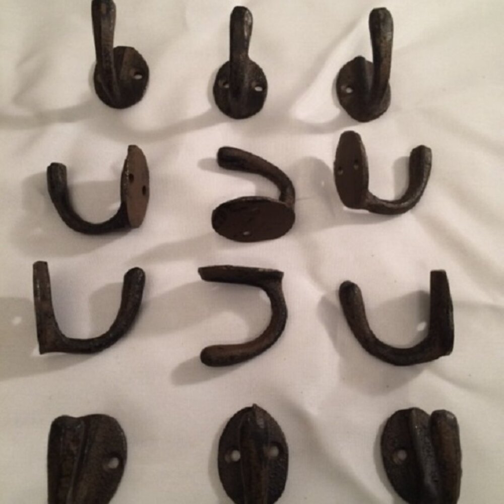 Wholesale Bulk Case 240qty Small Cast Iron Robe / Coat Hook 240qty 0170-0120